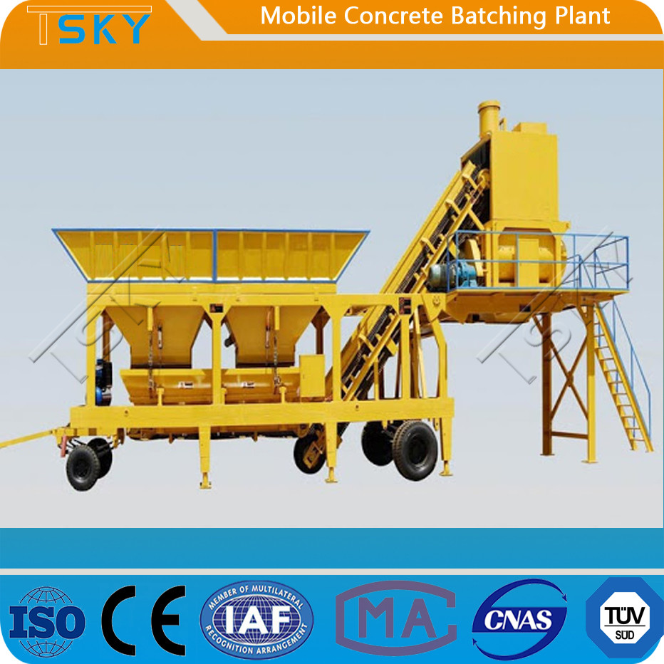 Accurate Weighing HZS35 Mobile Concrete Batching Plant